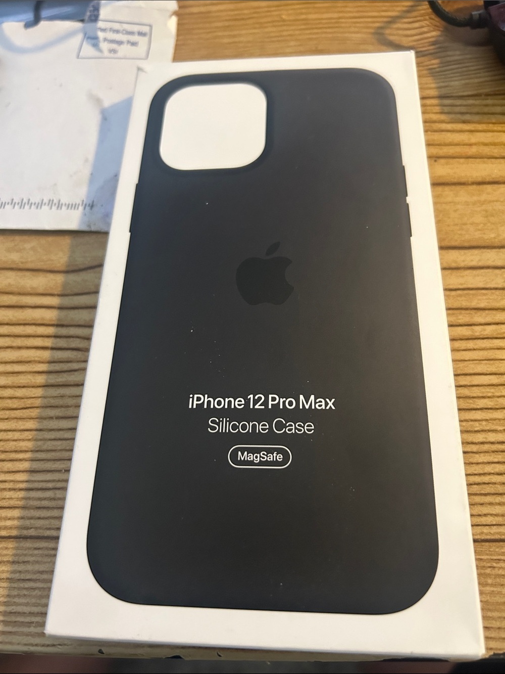 Apple Silicone iPhone 12 Pro Max Case in Black with MagSafe(New)